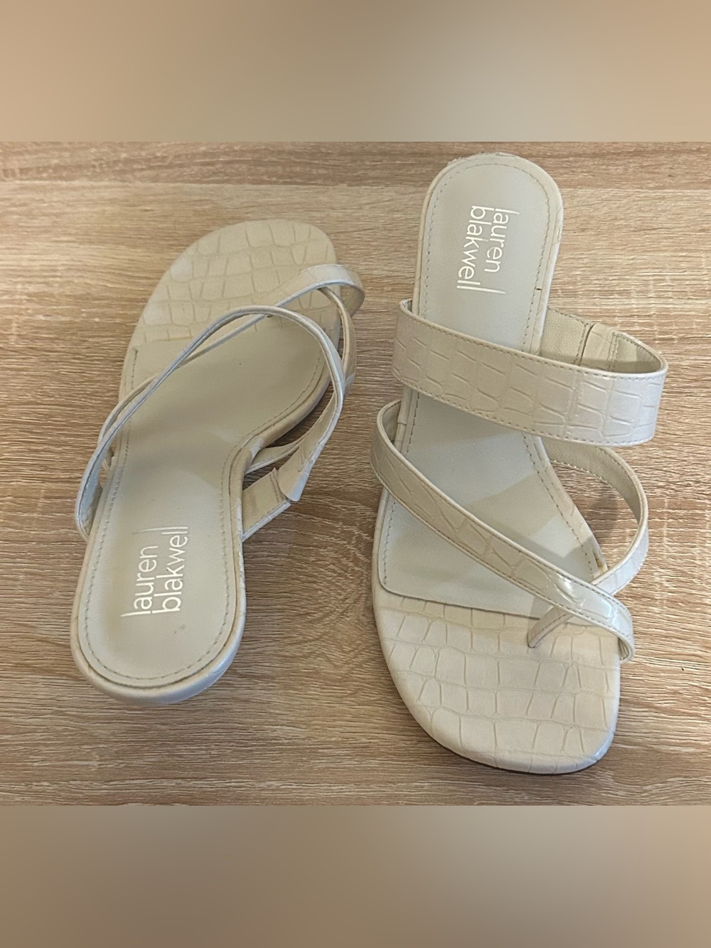 Women's Kitten Heal Strappy Slide Sandals